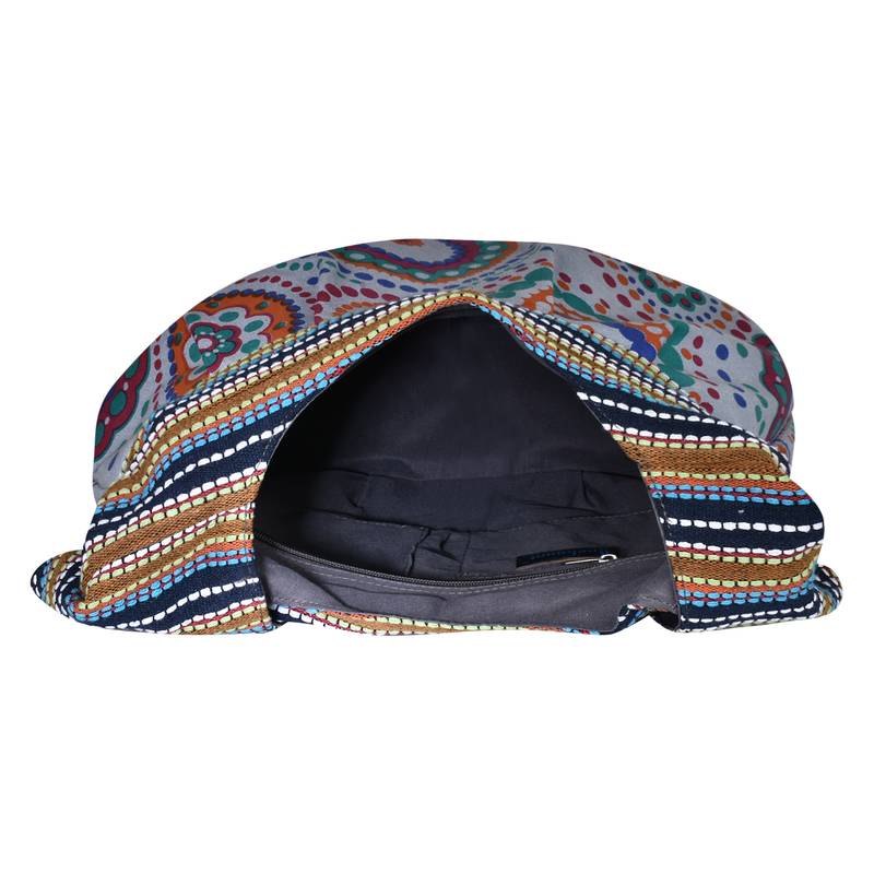 Orb Grey Canvas Hobo Bag