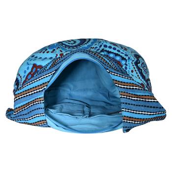 Orb Blue Canvas Hobo Bag 6