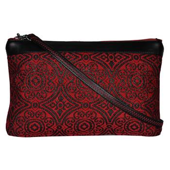 Typic Red Jacquard Sling Bag 1