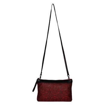 Typic Red Jacquard Sling Bag 4