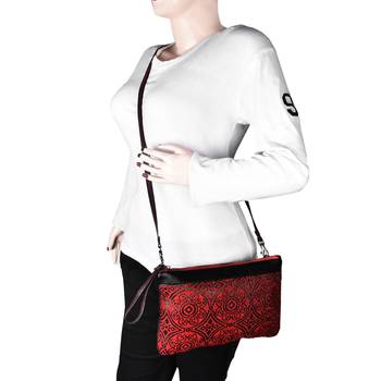 Typic Red Jacquard Sling Bag 7