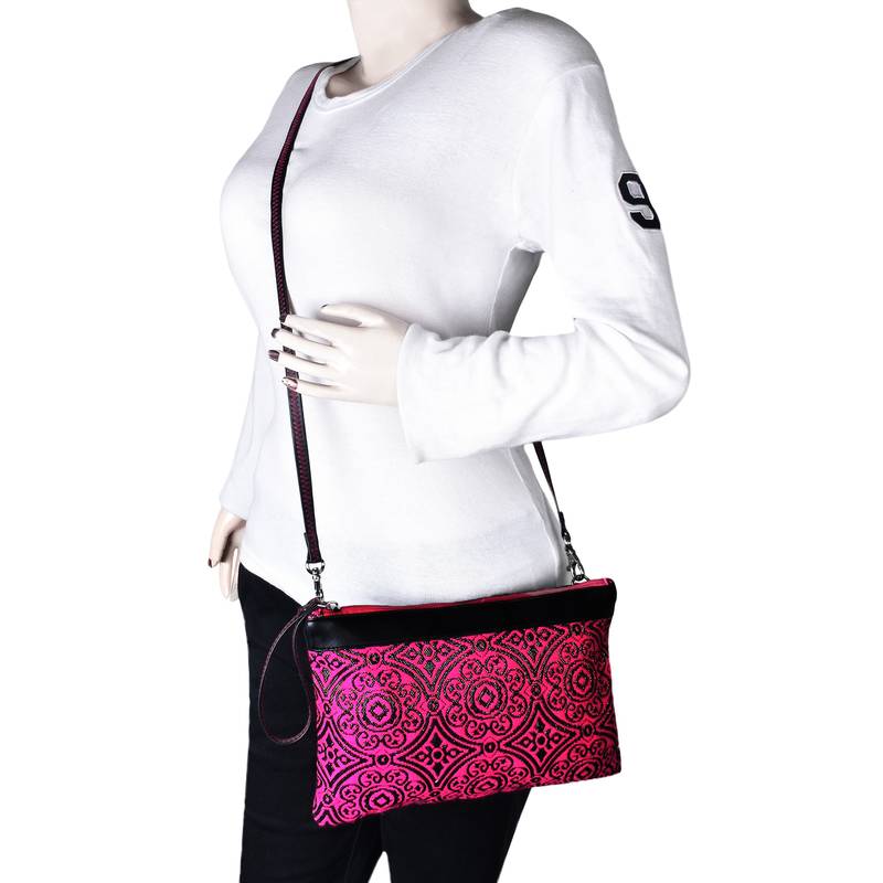 Typic Pink Jacquard Sling Bag