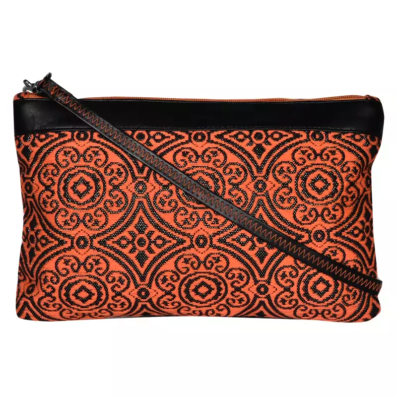 Typic Orange Jacquard Sling Bag