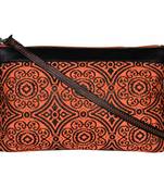 Typic Orange Jacquard Sling Bag