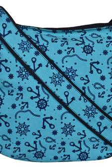 Florid Blue Canvas Sling Bag