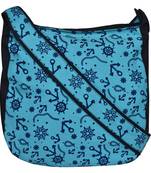 Florid Blue Canvas Sling Bag