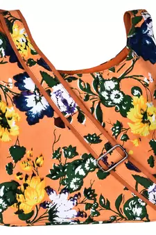 Flora Orange Canvas Sling Bag