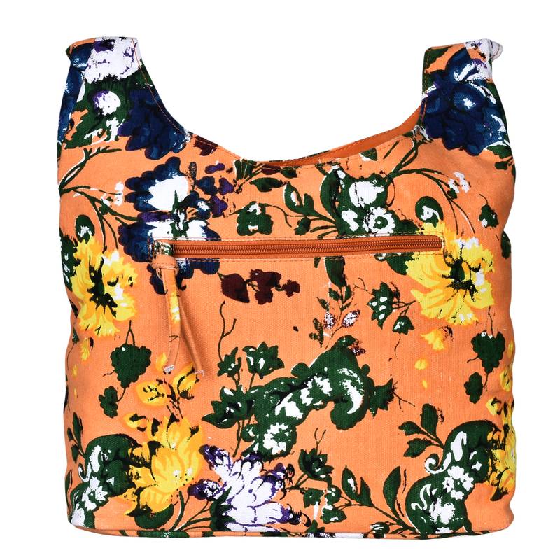 Flora Orange Canvas Sling Bag