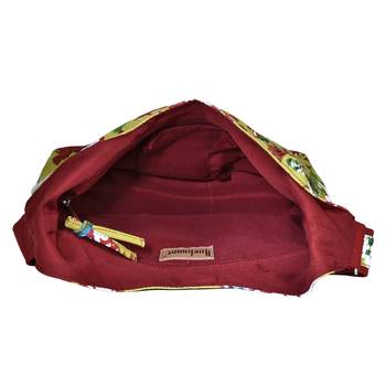 Flora Green Canvas Sling Bag 6