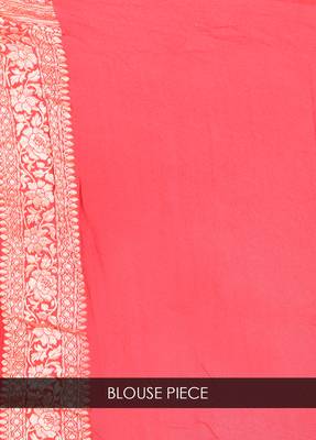 Black hand woven pure chiffon saree with blouse 4