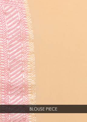 Multicolor hand woven pure chiffon saree with blouse 4