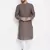 Grey woven pure cotton kurta-pajama