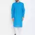 Blue woven pure cotton kurta-pajama