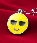 Saizen Silver Plated Emoji Pendent Locket With Chain