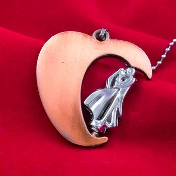 Saizen Couple Heart Pendent With Chain For Men & Women 1