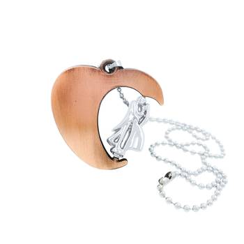 Saizen Couple Heart Pendent With Chain For Men & Women 5