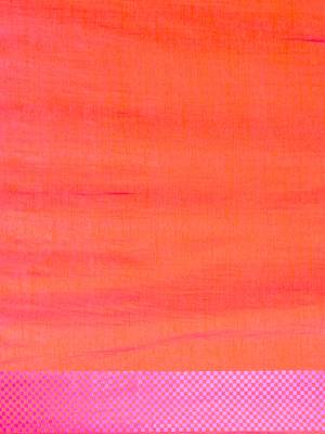 Peach printed art silk saree with blouse 3