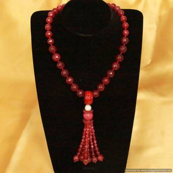 Embellished Ruby Quartz Necklace 1