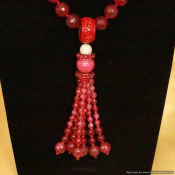 Embellished Ruby Quartz Necklace 2