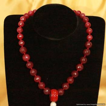 Embellished Ruby Quartz Necklace 3