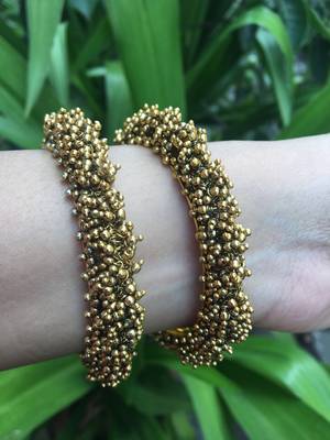 Gold plated Pearl bangles 2