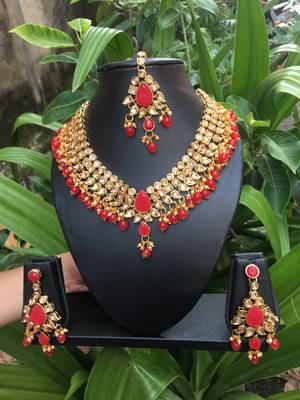 Red Kundan Necklace Sets 1