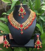 Red Kundan Necklace Sets