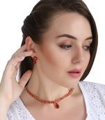 Party Wear Cubic Zirconia Traditional Necklace Set For Women & Girls