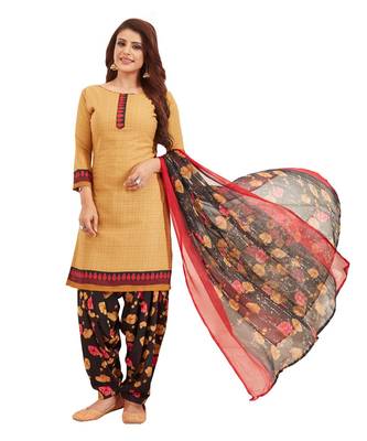 Combo Of 2 Synthetic Multicolor Printed Women's Salwar Suit Dress Material With Dupatta 5
