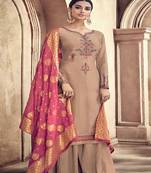 Chiku embroidered cotton silk salwar