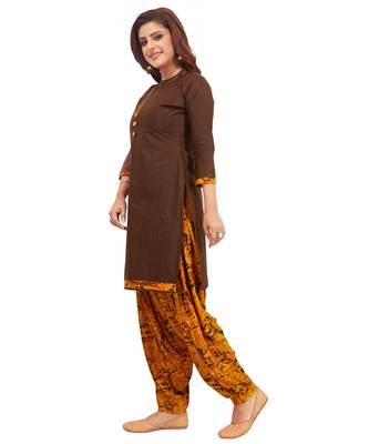 Combo Of 2 Synthetic Multicolor Printed Women's Salwar Suit Dress Material With Dupatta 3