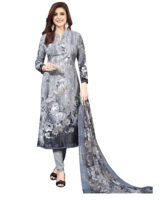 Combo Of 2 Synthetic Multicolor Printed Women's Salwar Suit Dress Material With Dupatta 5