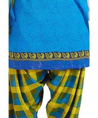 Combo Of 2 Synthetic Multicolor Printed Women's Salwar Suit Dress Material With Dupatta 4