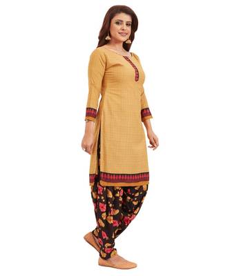 Combo Of 2 Synthetic Multicolor Printed Women's Salwar Suit Dress Material With Dupatta 3