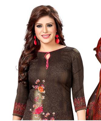 Combo Of 2 Synthetic Multicolor Printed Women's Salwar Suit Dress Material With Dupatta 3