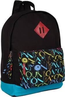 Paris Black Canvas Backpack