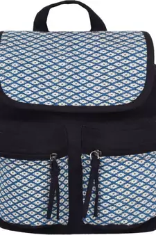 Monochrome Blue Canvas Backpack