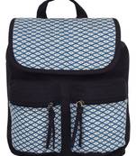 Monochrome Blue Canvas Backpack