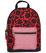 Flora Red Canvas Backpack