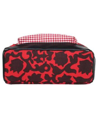 Flora Red Canvas Backpack 3