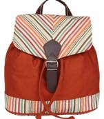 Streak Orange Canvas Backpack