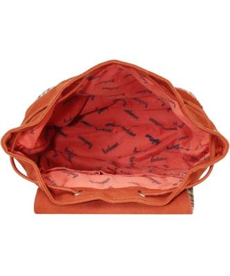 Streak Orange Canvas Backpack 3