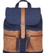 Classic Blue Canvas Backpack
