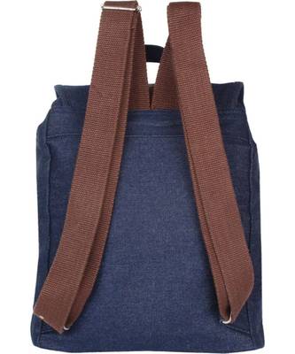 Classic Blue Canvas Backpack 4
