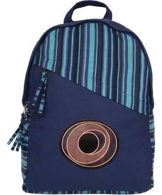 Streak Blue Canvas Backpack 1
