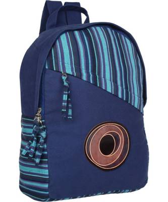 Streak Blue Canvas Backpack 2