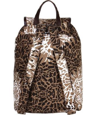 Jumbo Brown Printed Canvas Backpack 4