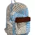 Zebra Blue Canvas Backpack