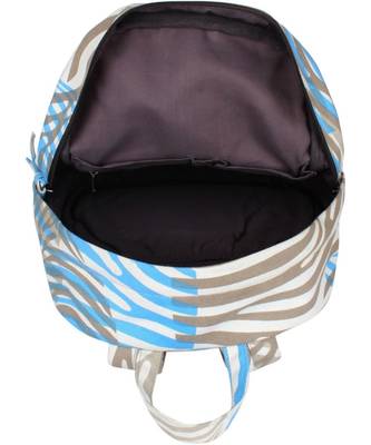 Zebra Blue Canvas Backpack 3
