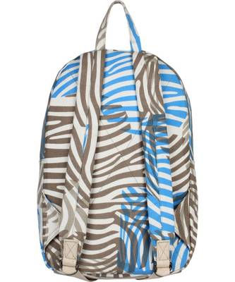 Zebra Blue Canvas Backpack 4
